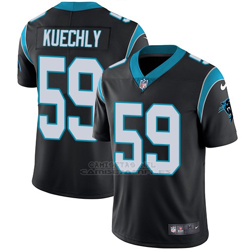 Camiseta NFL Limited Hombre Carolina Panthers 59 Luke Kuechly Negro
